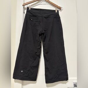 lululemon athletica Black Wide-Leg Athletic Cropped Pants